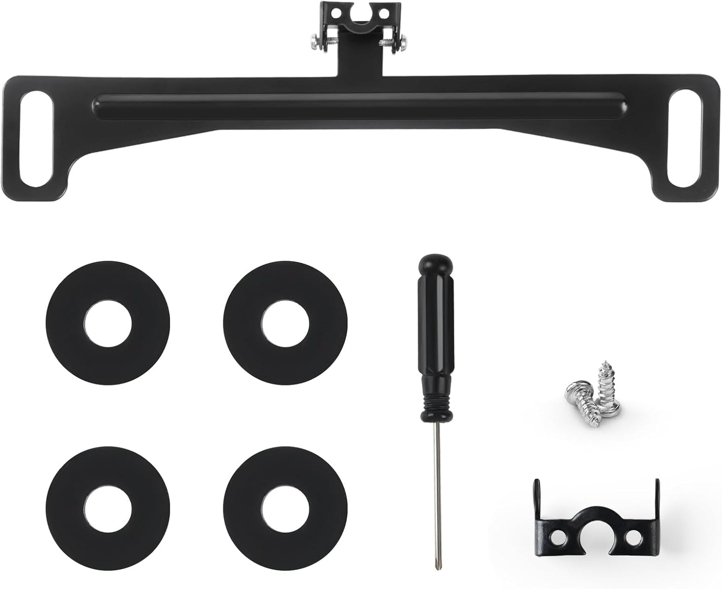 Snwoygr 170-Degree Universal Car Rear View Camera License Plate Bracket, Professional Full Stainless Steel Anti-Rust