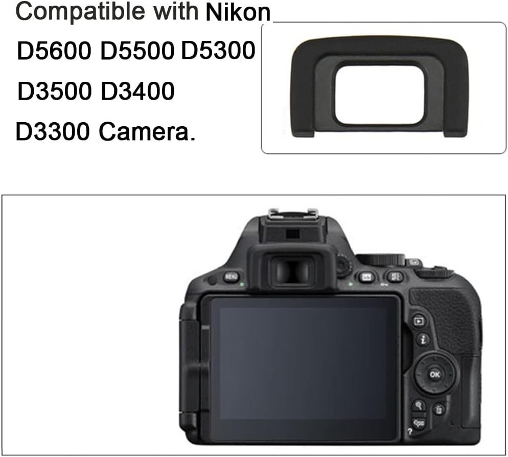 FANZR DK-25 D5600 D5500 D5300 D3500 D3400 D3300 (2 Pack) Eyecup Eyepiece Viewfinder Compatible for Nikon Camera