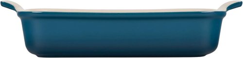Le Creuset Stoneware Rectangular Dish - 4 Qt. (12" x 9") | Deep Teal Color for Versatile Baking