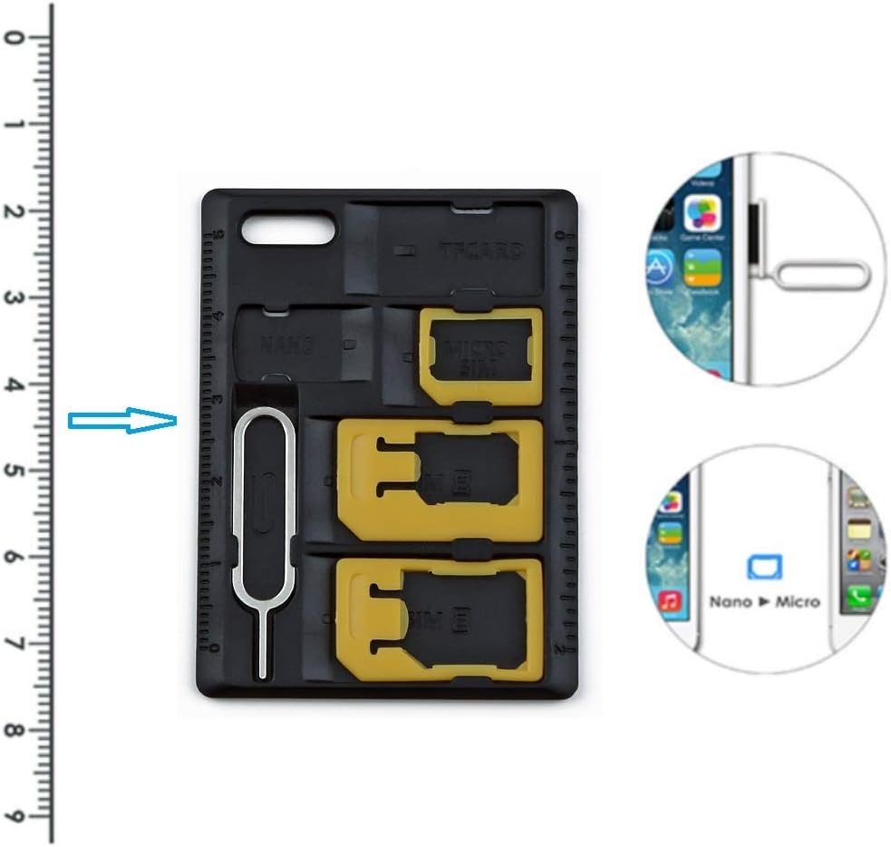 CARD DEVIL 2 Packs Set SIM Adapter Kit With Tray Eject Pin, Card Holder, Micro SD and Nano Storage Tool for Standard