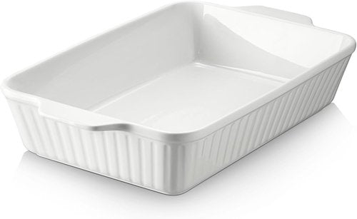 DOWAN Casserole Dish - 9x13 Ceramic Baking Pan | Large 4.2 Quart Oven Safe Lasagna Dish with Handles