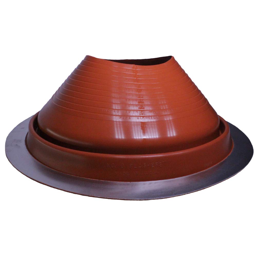 Flashers #9 Silicone High Temp Round Flexible Roof Jack Pipe Boot Metal Roofing Pipe Flashing (Pipe OD 10" to 19") - 100% Made in The USA