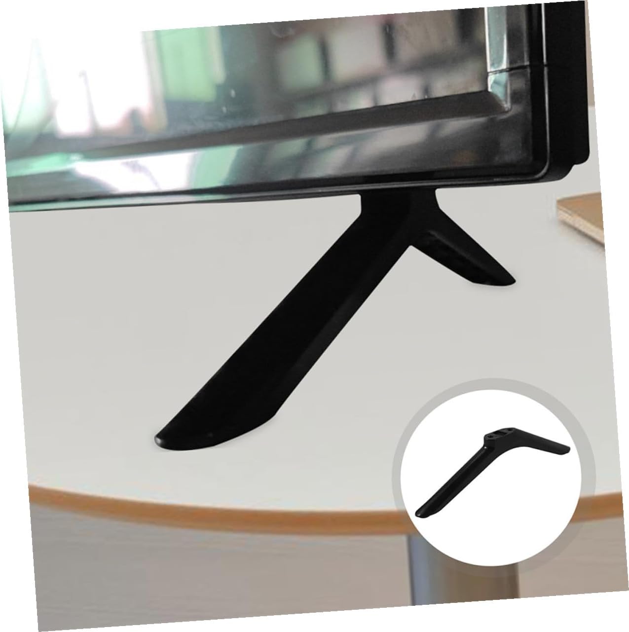 NAMOARLY 55 Inch Setup Tv Stand Base Replacement for Tvs with Screws Heavy Duty Stable Pedestal Legs Pair for Table