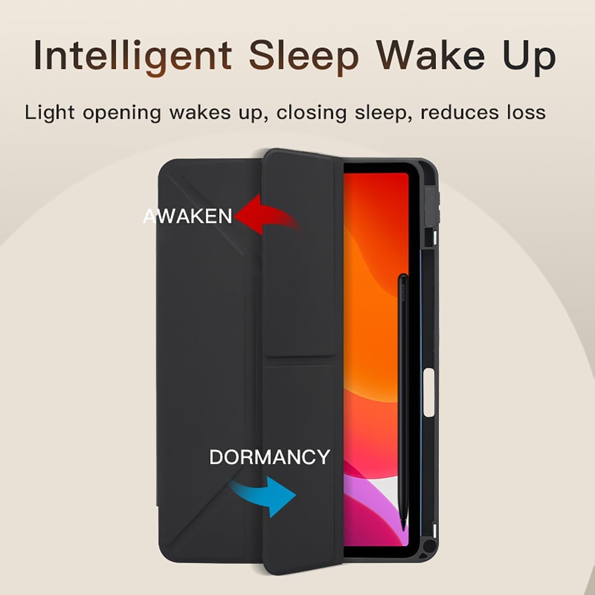 LGZADD 11/10.95 Compatible with Huawei Matepad Smart Tablet Cover Case,Slim Protective Folio Shell Cover,Could