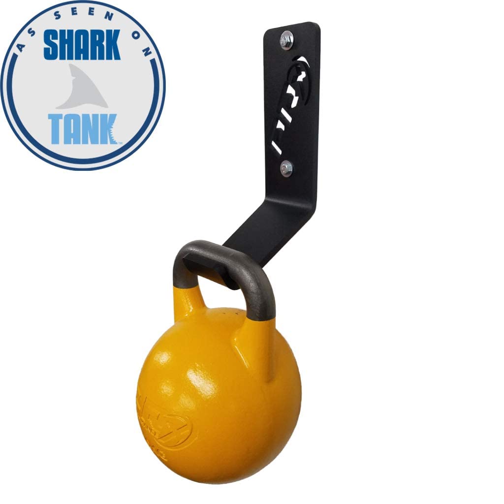 PRx Performance Kettlebell Storage Holder (1), Wall Mounted Kettle Bell Holder Hanger, Space Saving Home or Commercial Gym Accessory, USA Made Steel with Black Powder Coating…