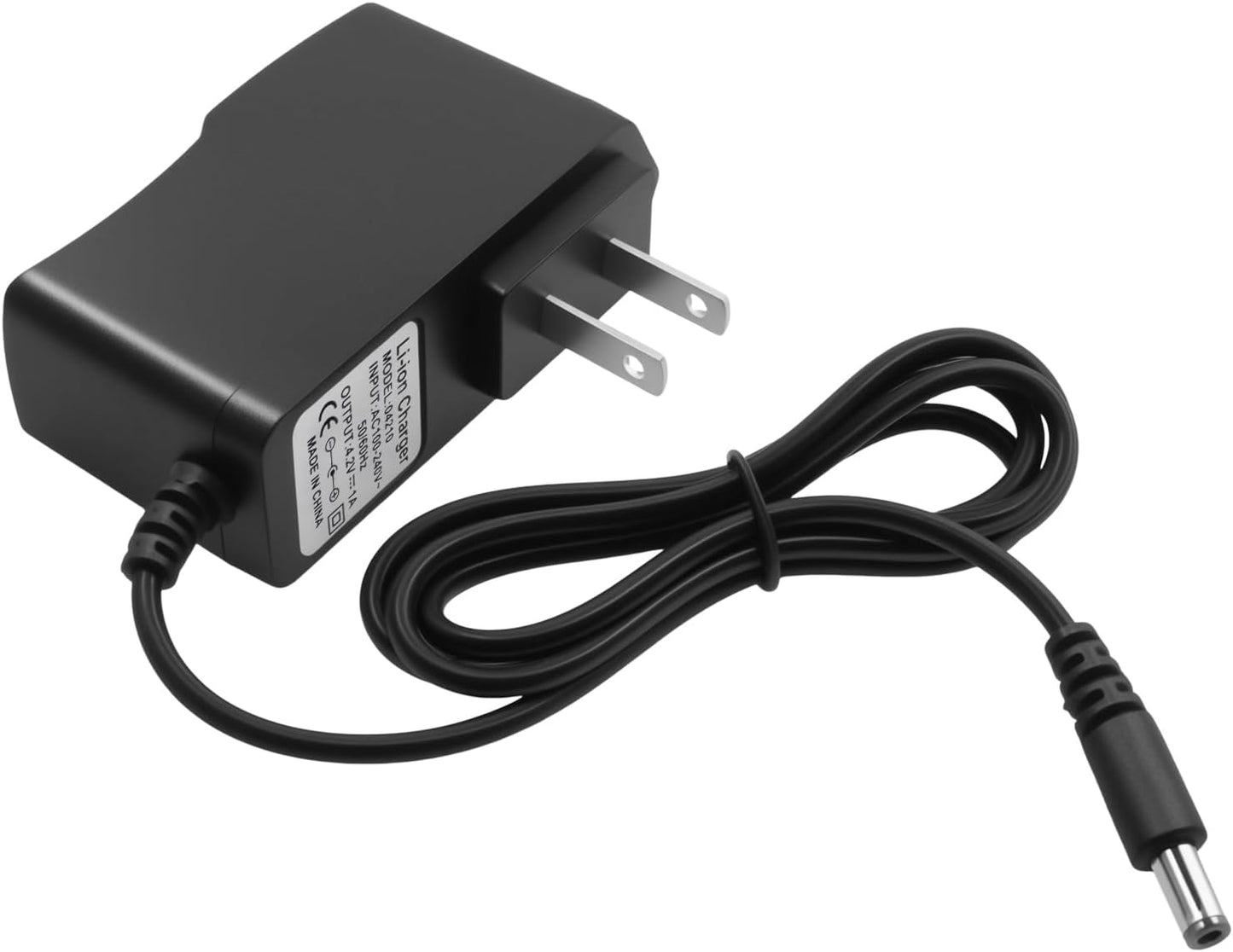 YiKaiEn 4.2V 1A 100-240V 5.5x2.5mm 3ft Lithium Battery Charger Power Supply AC to DC Adapter with Center Positive Plug