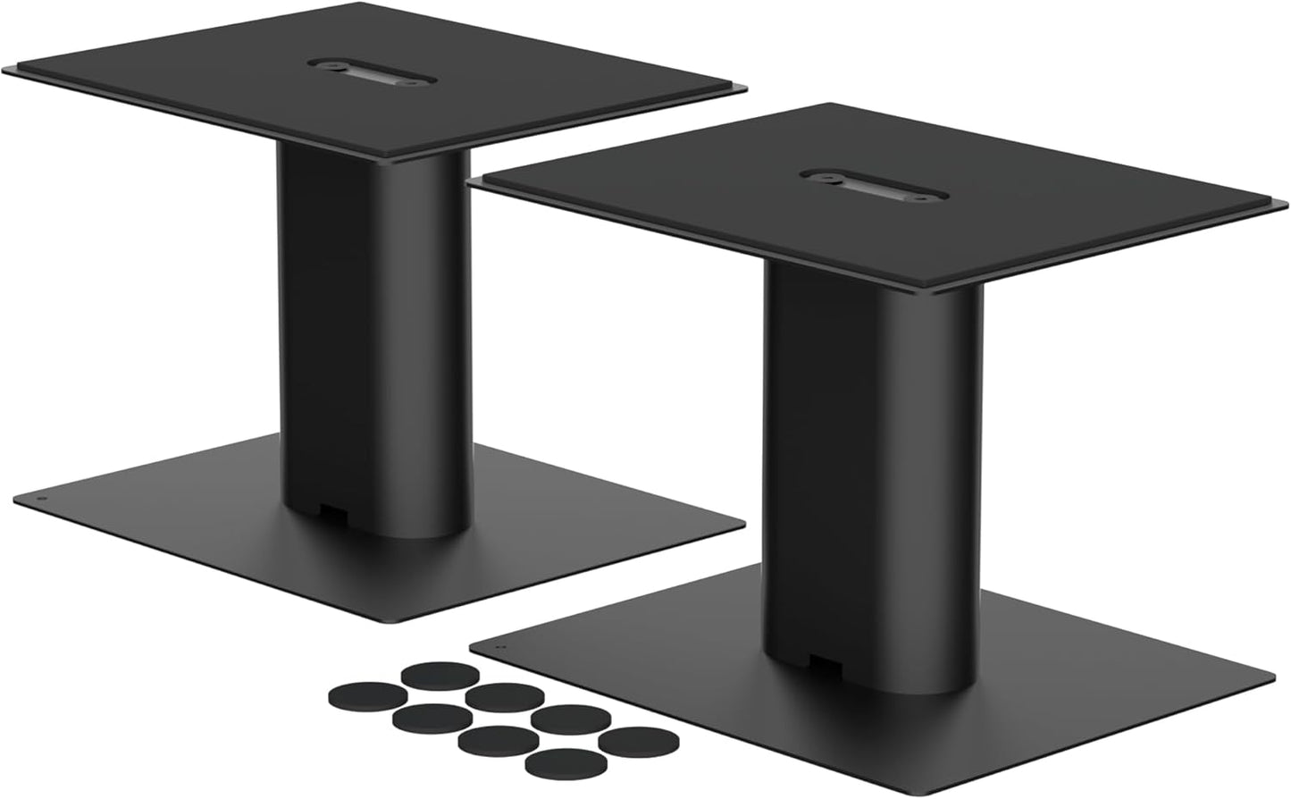 suptek 7.9 6.5" 6.1" SDM003MB x Universal Desktop Speaker Stands Pair for Bookshelf & Desktop Speakers Tall Sturdy Base