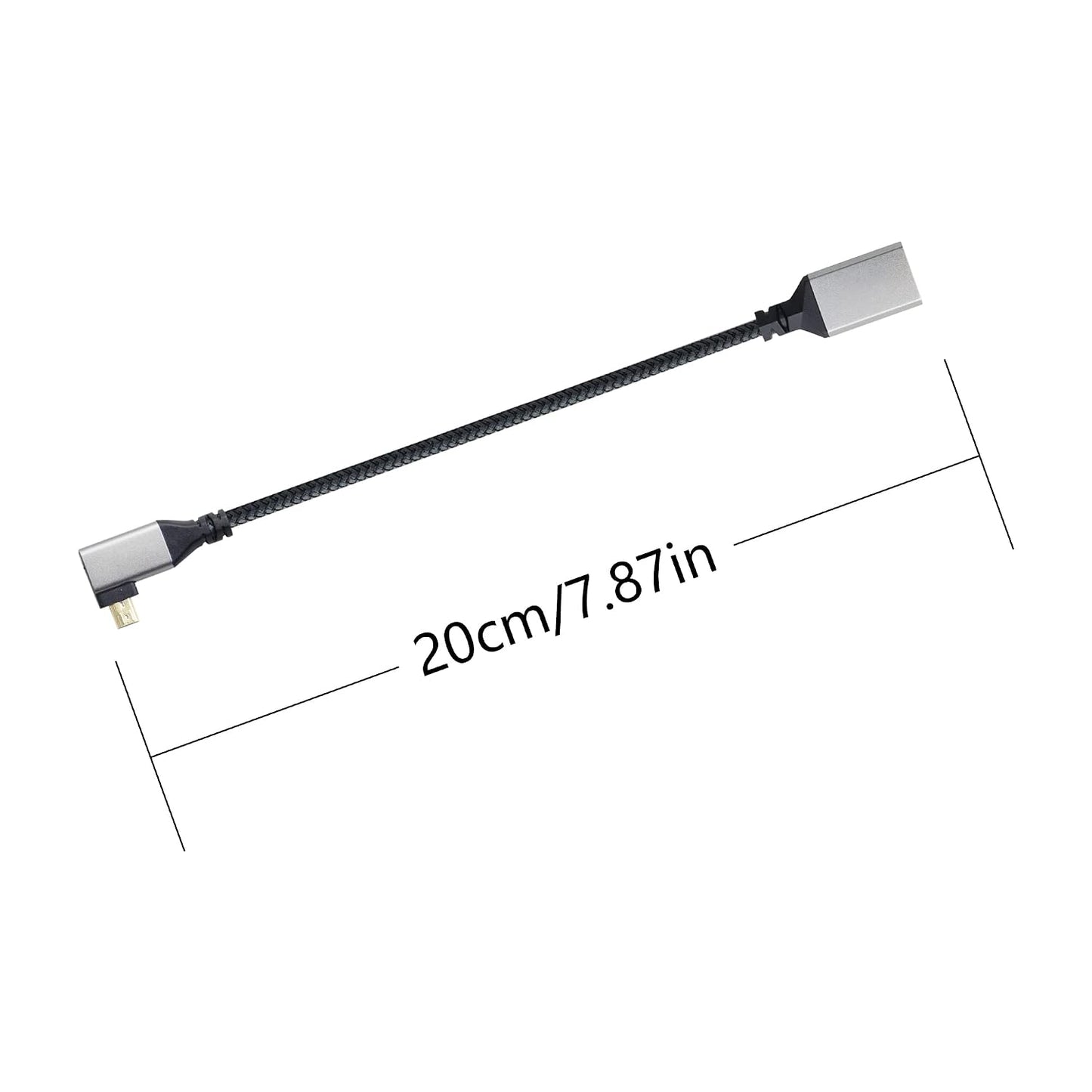 RIIEYOCA 4K 4K Laptop,Projector,TV,Monitor,Camcorder(Cable:20cm) Micro HDTV to HDTV Adapter Cable,Right Angle Micro