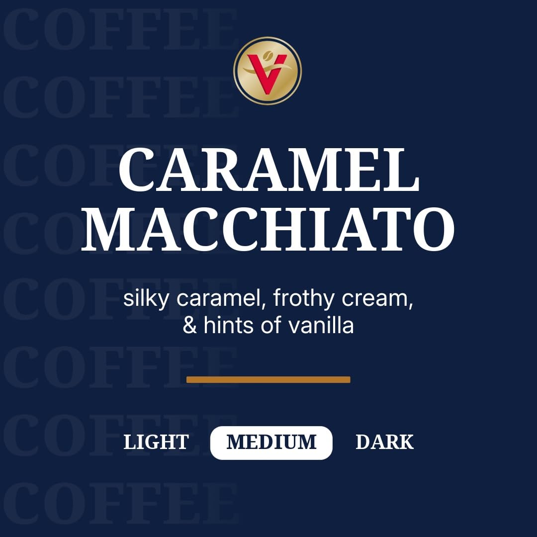Victor Allen's Coffee Caramel Macchiato Pods - 80 Count Medium Roast for Keurig K-Cup Brewers