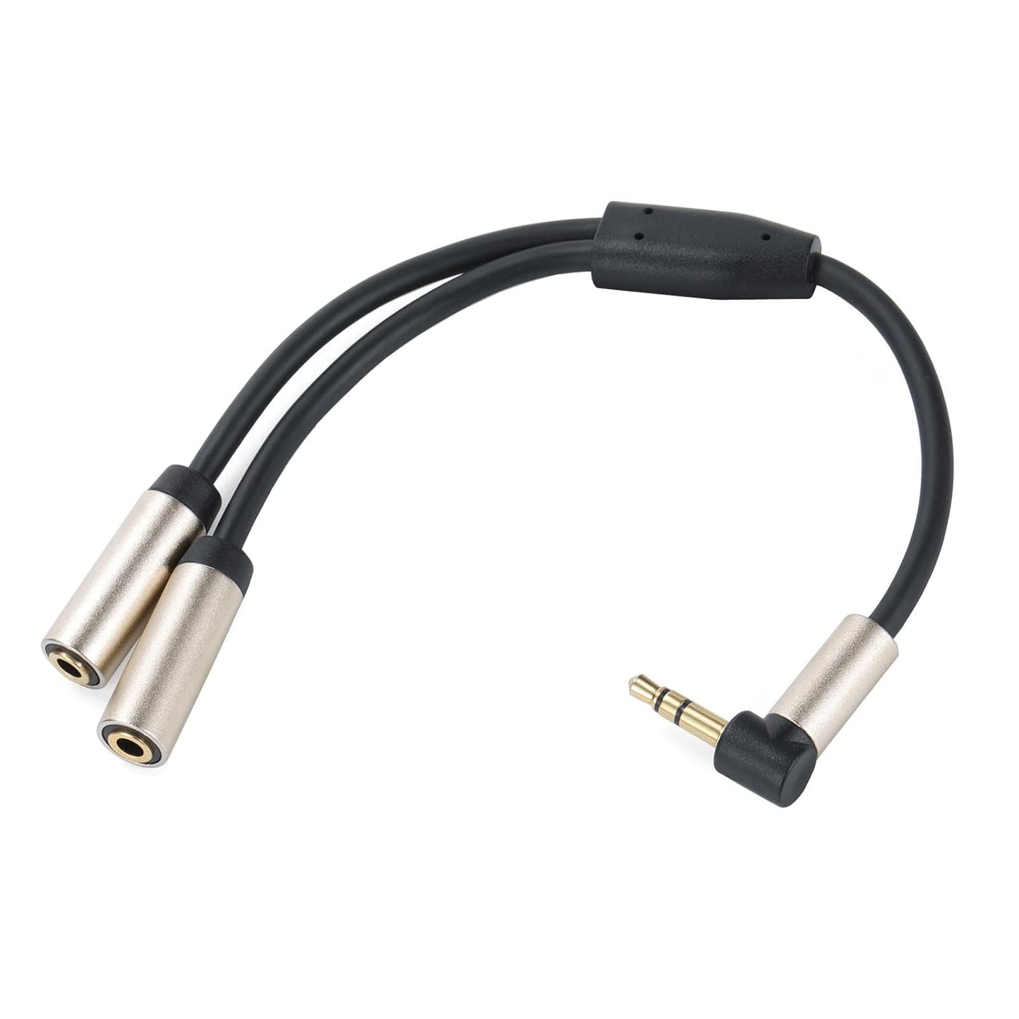 Cable,90 3.5mm 2 MP3 (90 Halokny Audio Splitter Degree Right Angle Male to Female Jack Headphone Audio Stereo Y