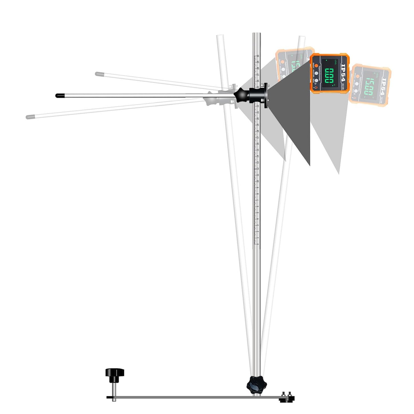 Outer Edge 5.7in Radar Aiming Corner Reflector Target ADAS Calibration Tool Include Stand and Mini Digital Protractor- Compatible with Honda Toyota Mazda Kia Ford GM Hyundai Regular Size Vehicle Car