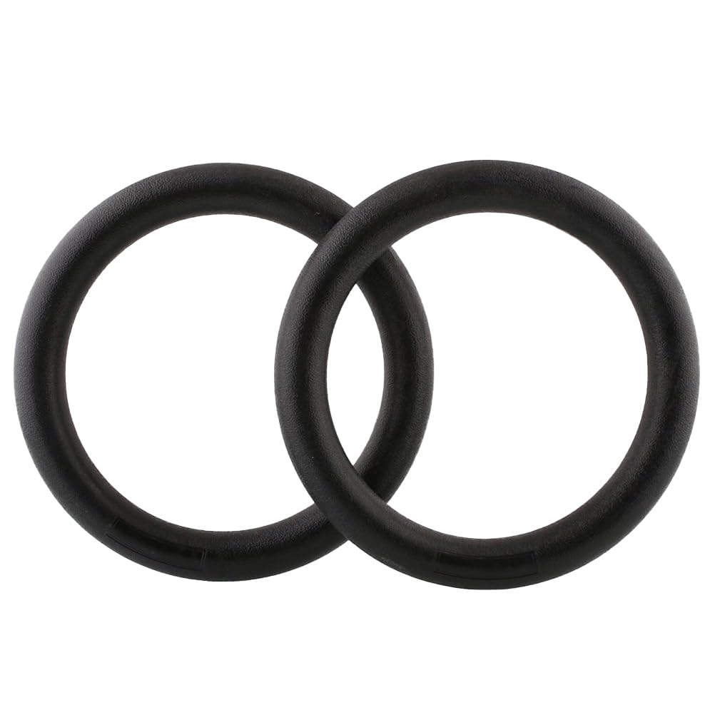 CLISPEED D Ring 2pcs Workout Ring Muscular Cross-Training Strength Bodybuilding Plastic Training Replacement Rings Gymnastic Bodyweight Black for Workouts Cross Gym Fitness