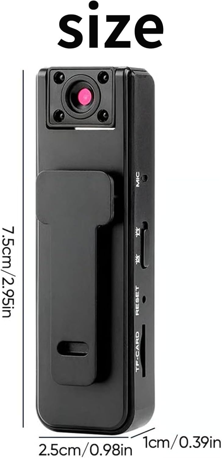 Generic 2-in-1 1080P 180 (1PCS) Ultra HD Sports Video & Audio Recorder, Clip-On Wide Angle Action Cam, Wearable Body