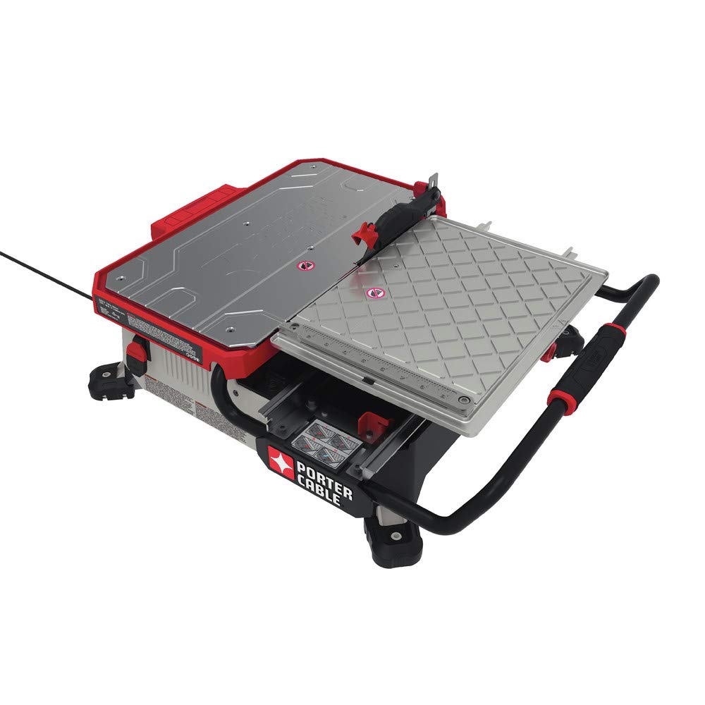 PORTER-CABLE Tile Saw, Wet Saw with 7-inch Cutting Capacity and On-Board Cutting Guide (PCE980)
