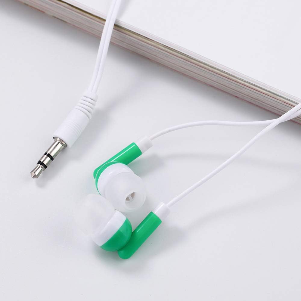 50 Pack (50Mixed) CN-Outlet Kids Bulk Earbud Headphones Multi Colored, Individually Bagged, Wholesale Disposable