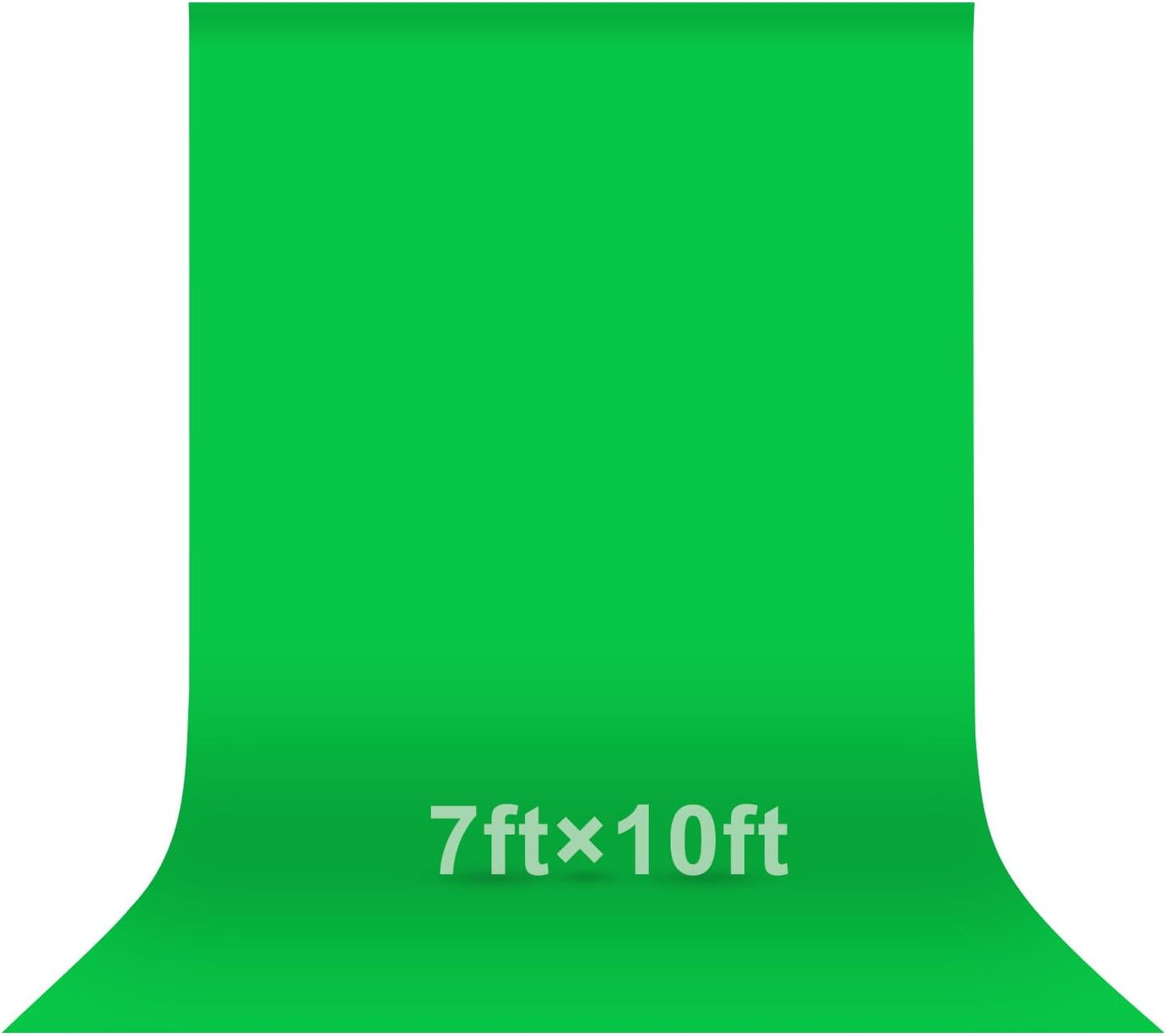 EMART 7x10 Green Screen Photo Backdrop, ft Photoshoot Backdrop Chroma Key Green Screen Polyester Cloth Fabric Curtain