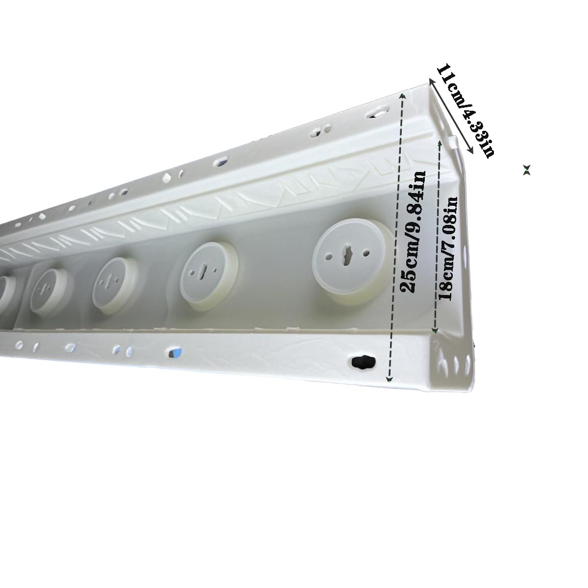 DIYUNIMOULD 4-Pack 39.4" Length Upgraded Heavy-Duty ABS Precast Line Molds with Alignment Holes, Concrete Edge Balcony Mold - Reusable & Time-Saving for DIY & Contractors (B)