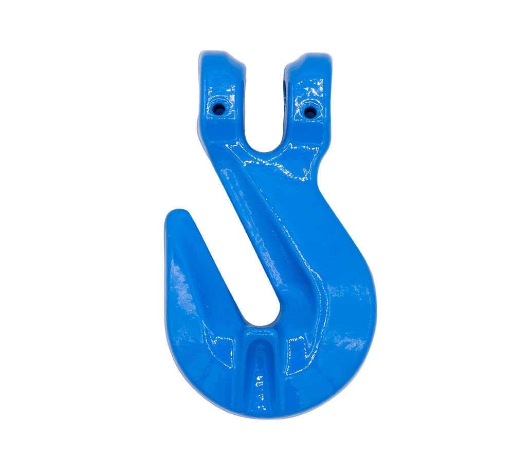 Mytee Products 2 Pack 3/8" Grade 100 Cradle Clevis Grab Hook for Lifting - 8,800 LBS WLL Heavy Duty Tow Chain Hook for Trailer/Truck Transport