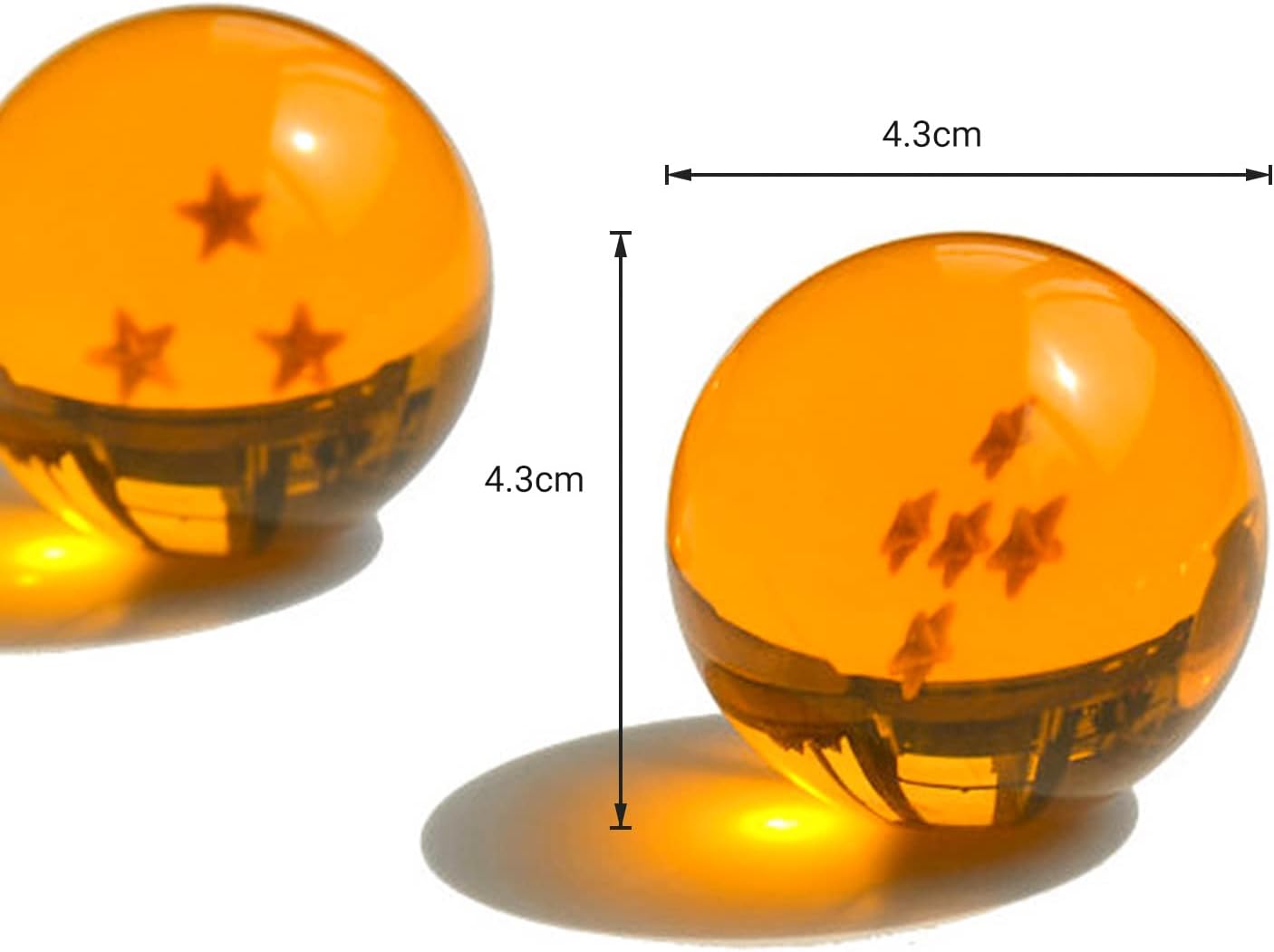 Skiennix Dragon Transparent Play Balls Set - 7 Colorful 1.7-Inch Crystal Balls for Kids