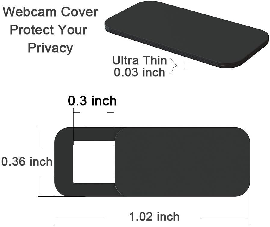 EYSOFT 0.02in Webcam Cover Slider, Laptop Camera Cover Ultra-Thin fits Echo Spot Smartphones Tablets Macbooks Computers