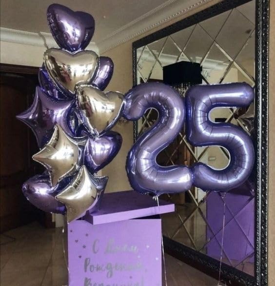 Purple Number 3 Balloon - 40 Inch 3rd Birthday Celebration Decoration for Kids & Adults