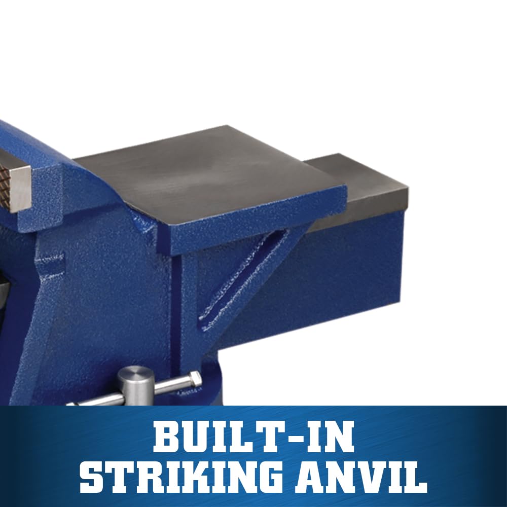 Wilton General Purpose Bench Vise, 6" Jaw Width, 5" Max Jaw Opening, 3" Throat (11106)