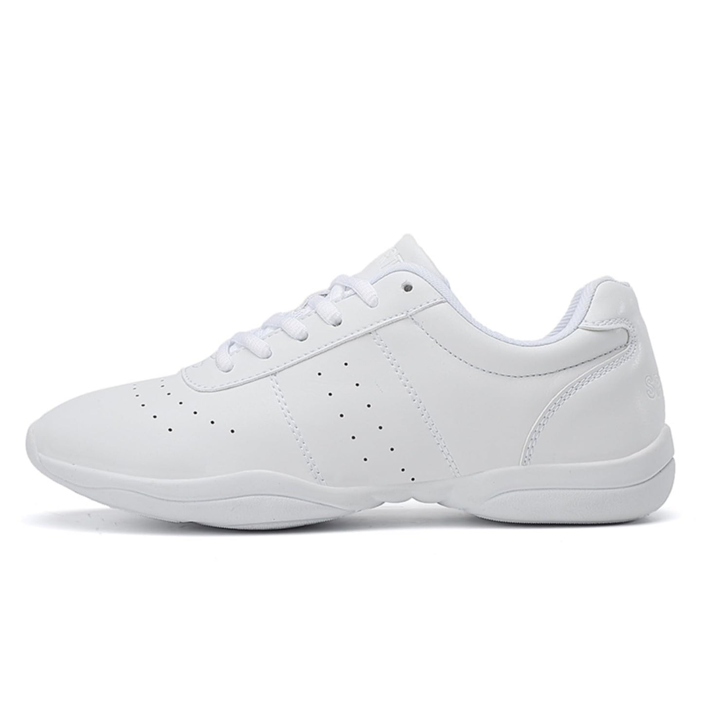 GlideMoves Cheer Shoes Girls Cheerleading Competition Sneakers Dancing Training Jumping Tumbling Aerobic Fitness Walking Tennis Women Size 7 Men 6 White 39