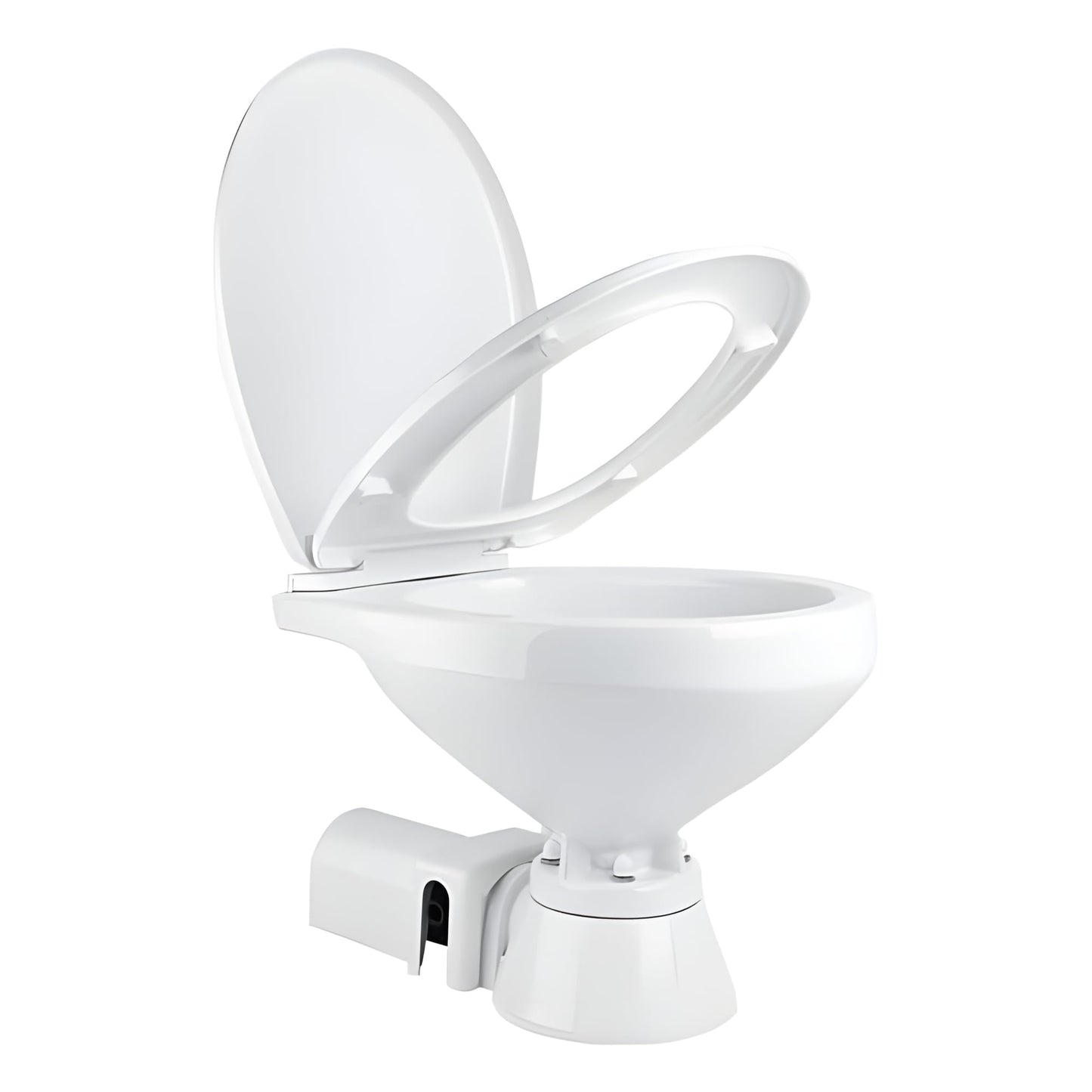 SEAFLO 12V Electric Flush Marine Toilet – Large Size Marine Head – Corrosion Resistant Construction – Built-In Backflow Preventer – Stainless Steel Shaft – Permanent Magnet Motor - 4 Year Warranty!