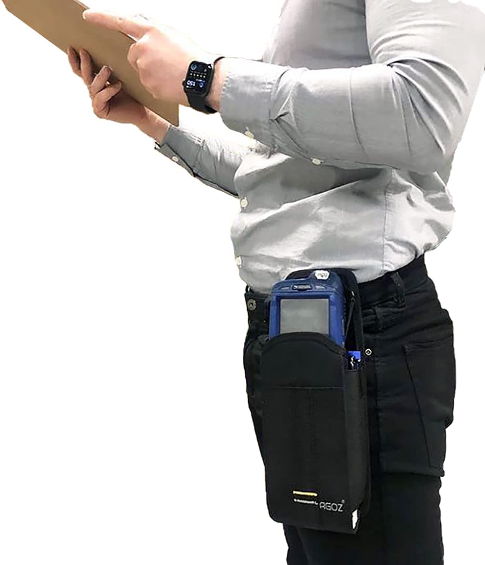 AGOZ 99EX, 99GX, CK65, CN85, CN80, CK75, CK3X, CK3R, EDA61K Scanner Holster with Metal Belt Clip Loop, Case Compatible