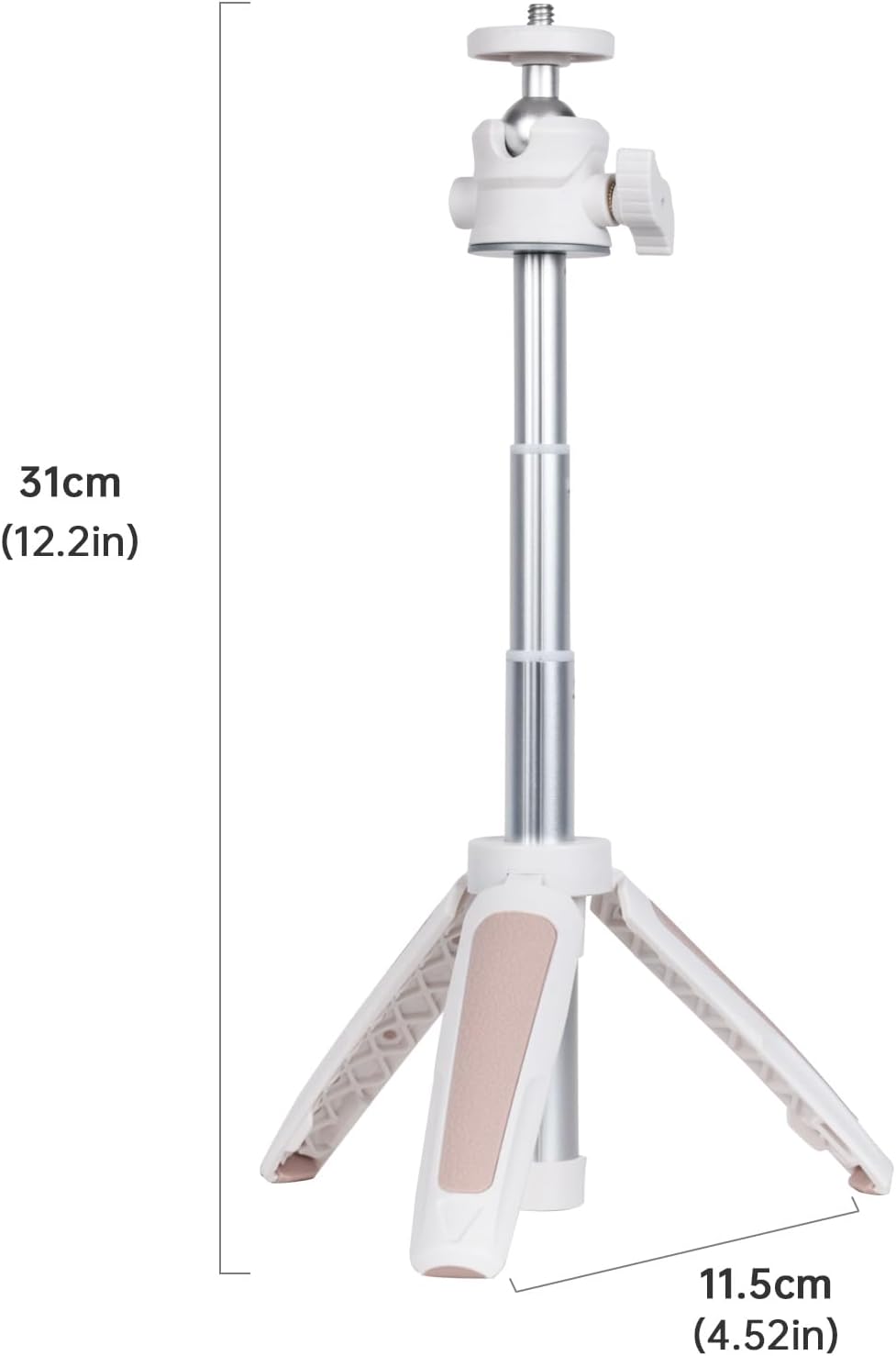 Wurkkos 360 1/4" CL01 LanternHD02 Mini Telescopic Tripod, Handheld Stand with Flexible Ball Head and Screw for Camping