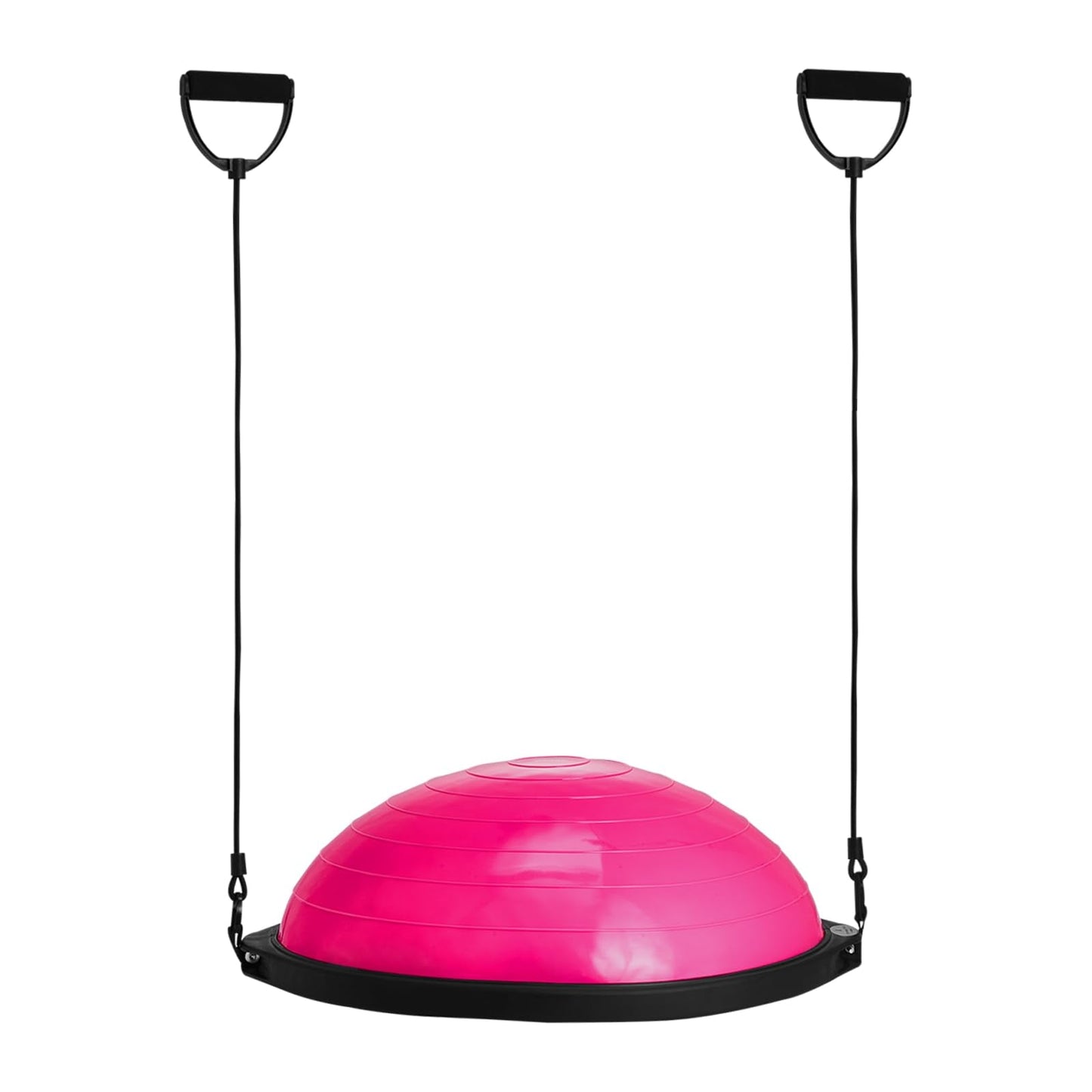 VEVOR 26-inch Half Exercise Ball Trainer, 1500 lbs Capacity Balance Ball, Includes Resistance Bands and Pump, Ideal for Full Body Workouts, Yoga, and Strength Training at Home Gym, Pink