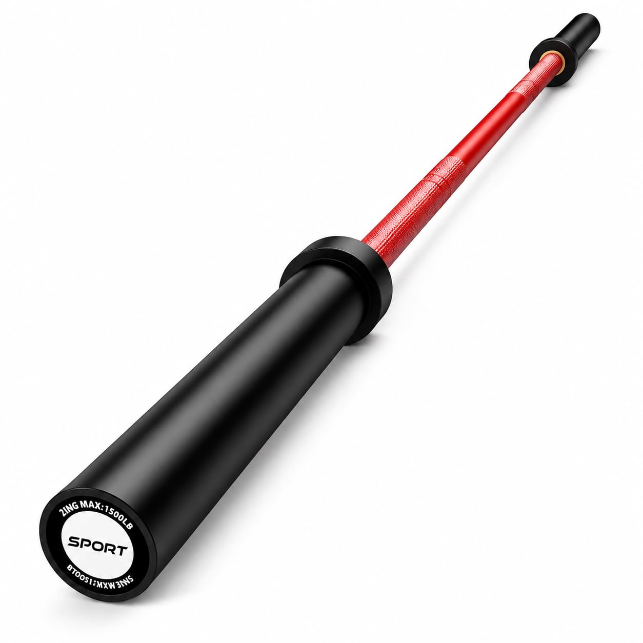 7ft Olympic Barbell 20kg/44Lbs, 1000LB Weight Capacity, 190K PSI High Tensile Strength Weightlifting Bar with 2-Inch Sleeves & 8 Needle Bearings for Home Gym Strength Training