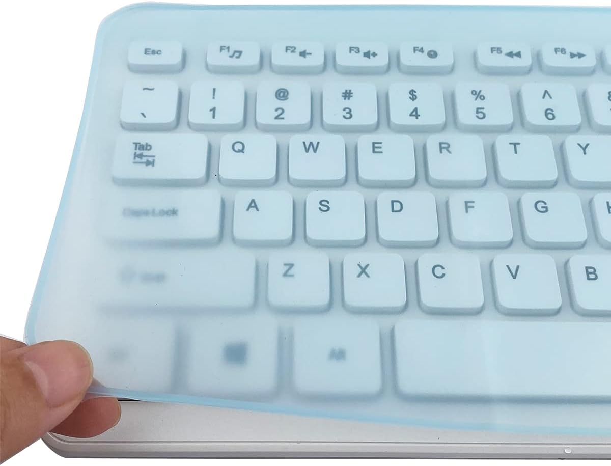 MUBUY-GOL (17.52" 5.51"), Universal Keyboard Cover Skin for Standard Size PC Computer Desktop Keyboards x Clear