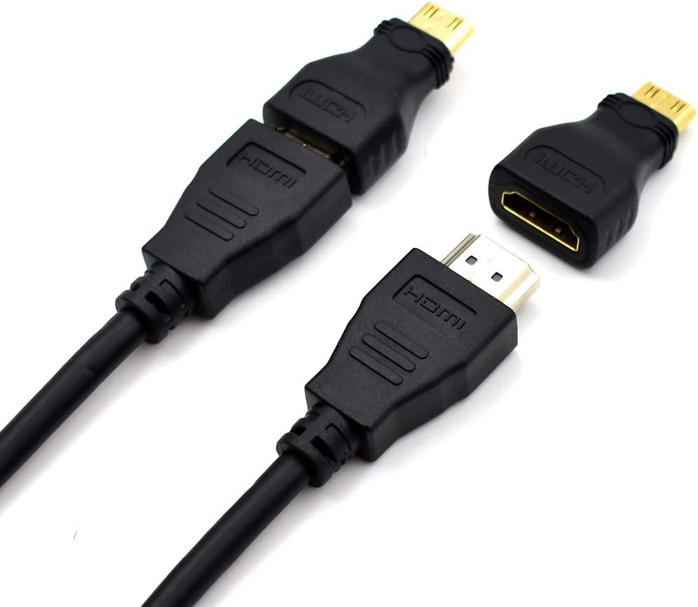 Bei Qian 5 Pack Gold Plated Mini HDMIi Male to HDMI Female High Speed HDMI Type C to Type A Compatible Adapter