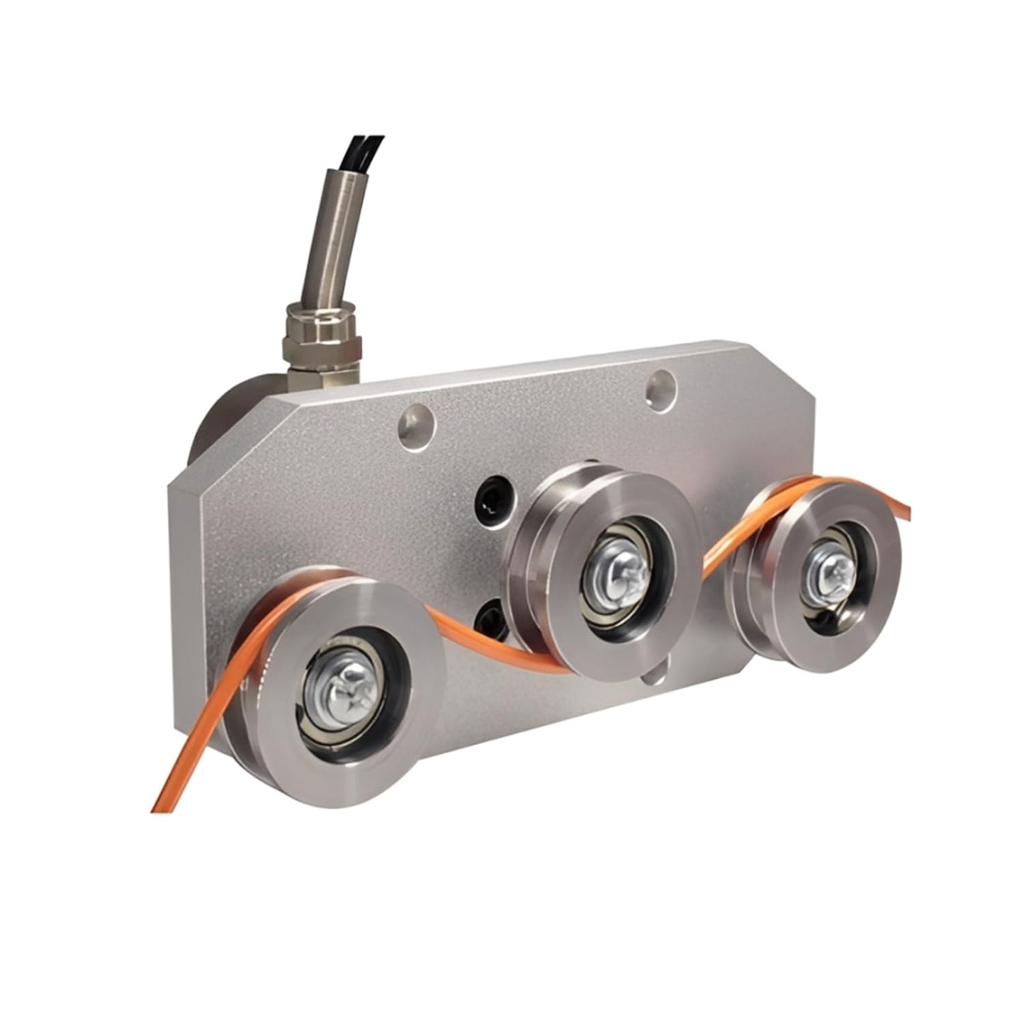 Tension Sensor for Wire Rope 0-20kg Three Pulley Load Cell Force Sensor High Accuracy Stainless Steel Industrial Tension Transducer for Industry Textile Metal Cable Wires (0-20kg)