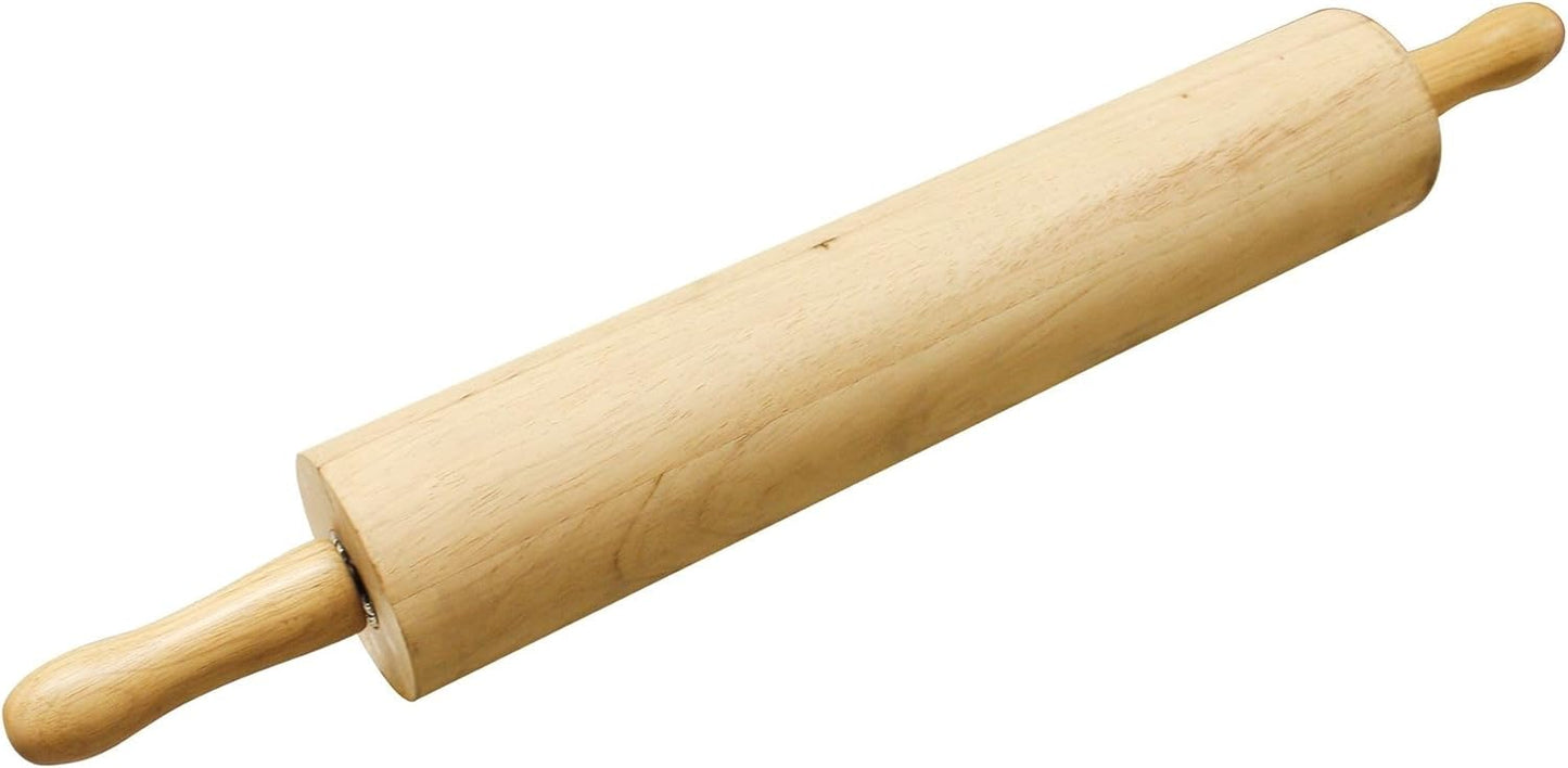 TrueCraftware 18" Wooden Rolling Pin - 3-1/4" Diameter for Fondant, Pie Crust & Cookie Dough