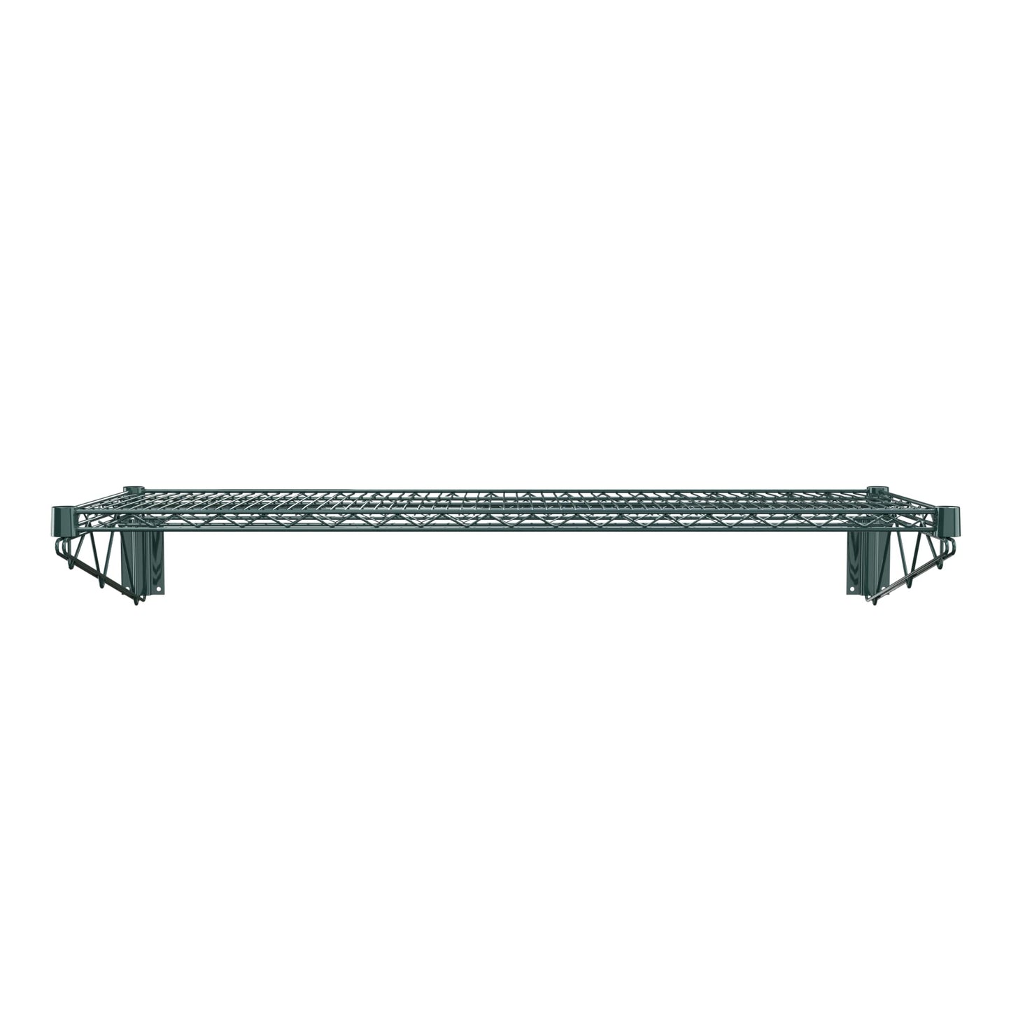 Krollen Industrial 18" x 48" Green Epoxy Wire Wall Mount Shelf