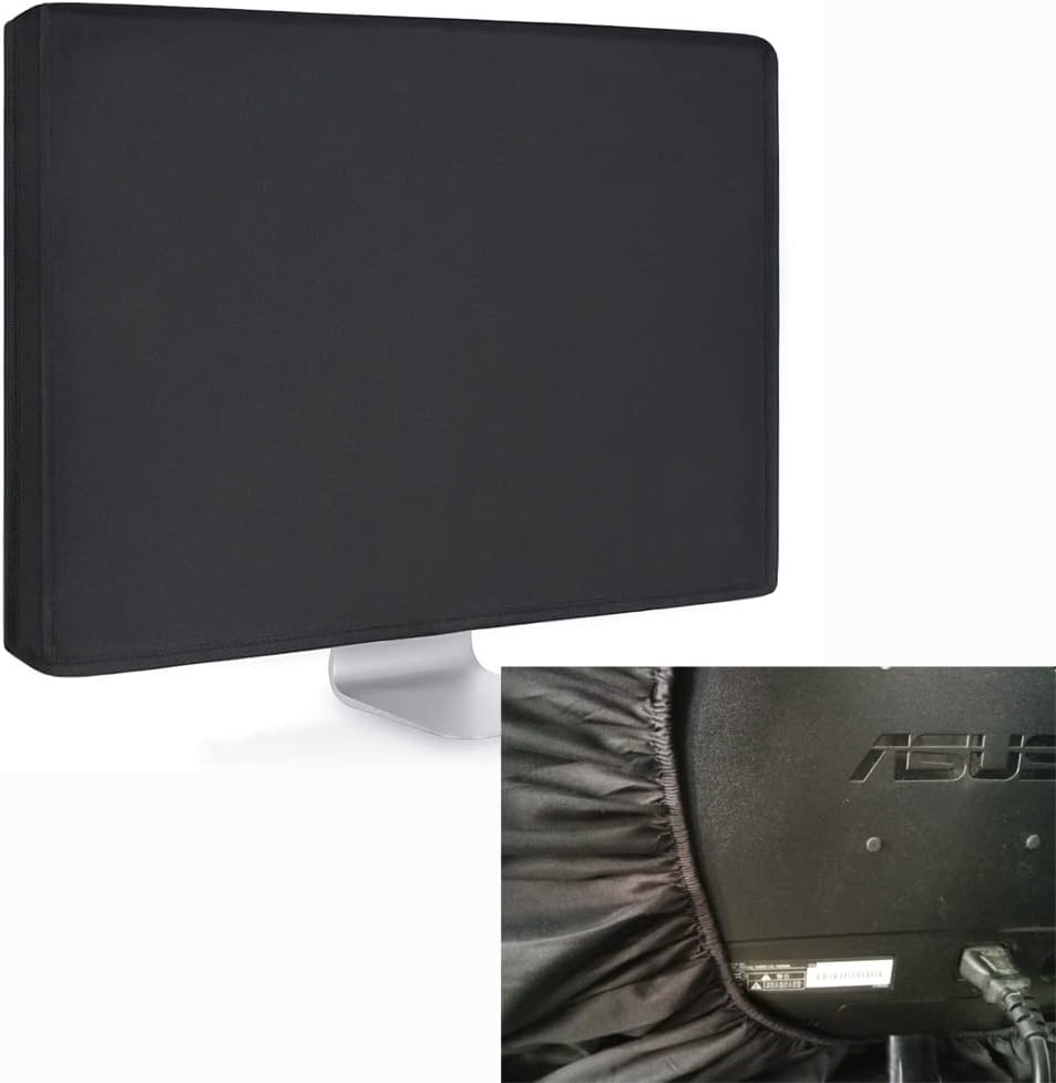 27-32 Inch, Universal Large Monitor Jackets for Desktops Gaming PC Computer Monitor Dust Covers, Black, Polyester