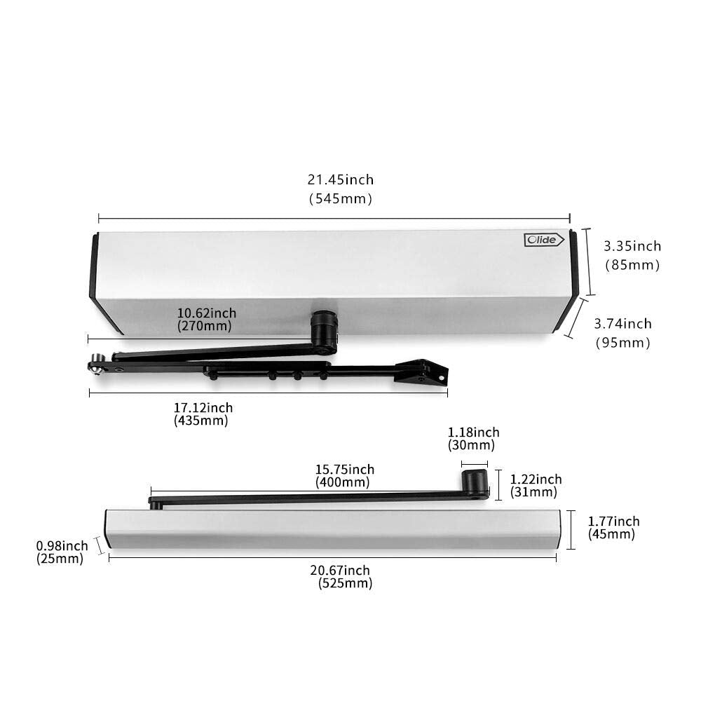 Olideauto Smart WiFi APP Control Automatic Door Opener,WiFi Built in Receiver Olide-510FW,Compatible for Alexa,Google Assistant Voice Control Auto Door with Wireless Push Panels