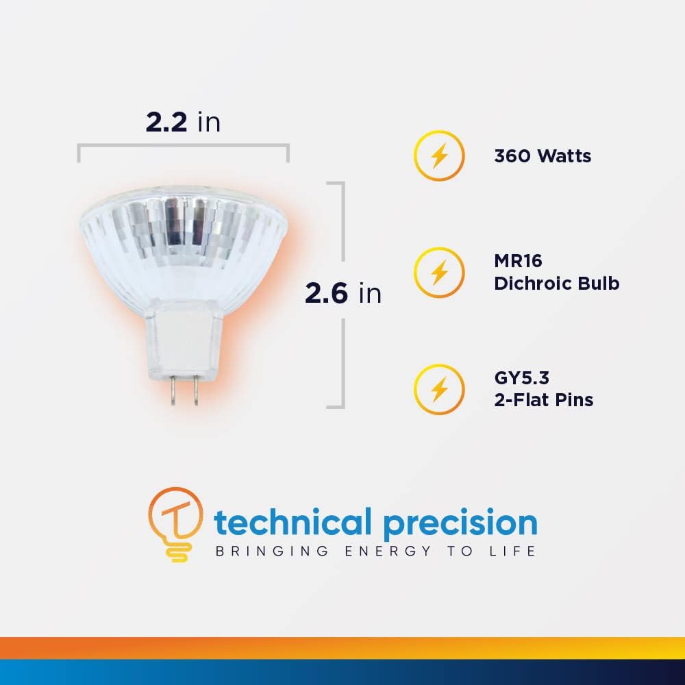 360W 82v Bulb GY5.3 02600 Bulb MR16 Bulb 2 Pack Enx Projector with Base - Overhead Projector Lamp Dichroic - Reflector
