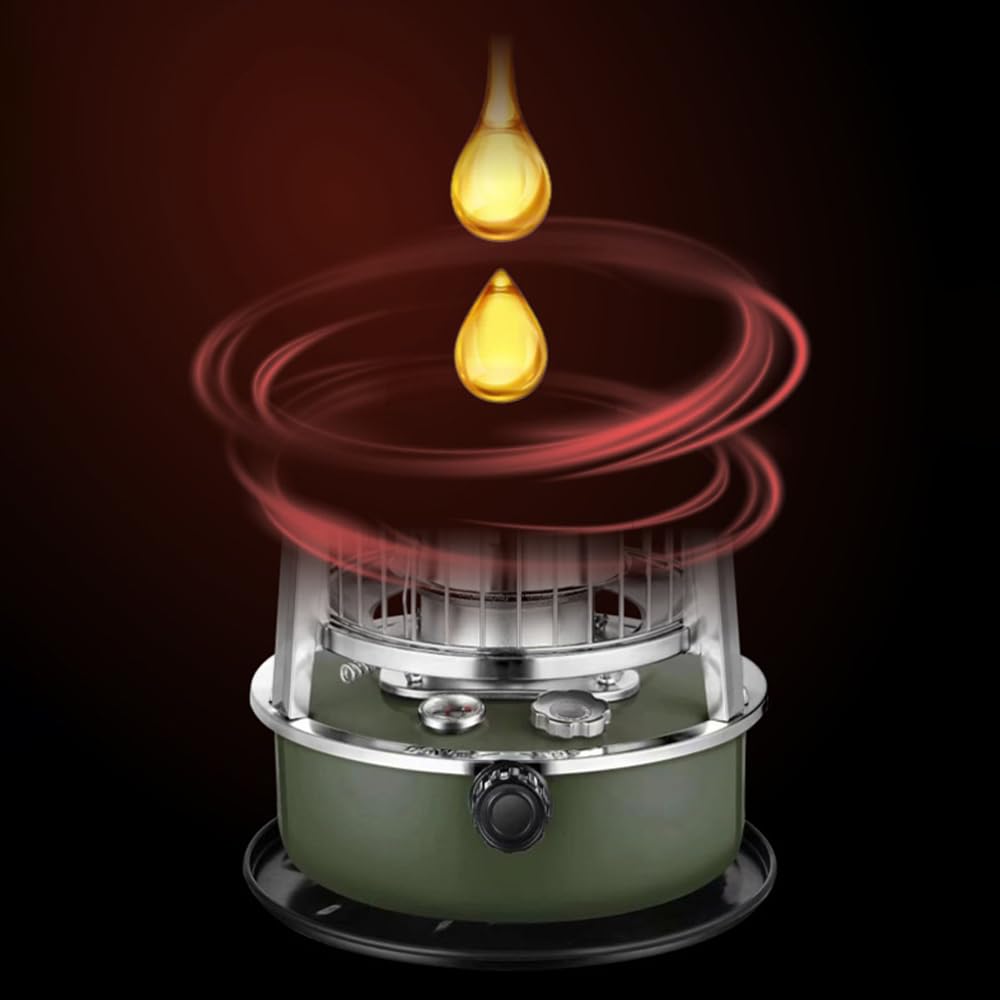 Portable Kerosene Heater, 4.5L Non Electric Radiant Oil Stove Space Heater with 360 Degree Heating and Adjustable Hood, for Indoor Camping Emergency
