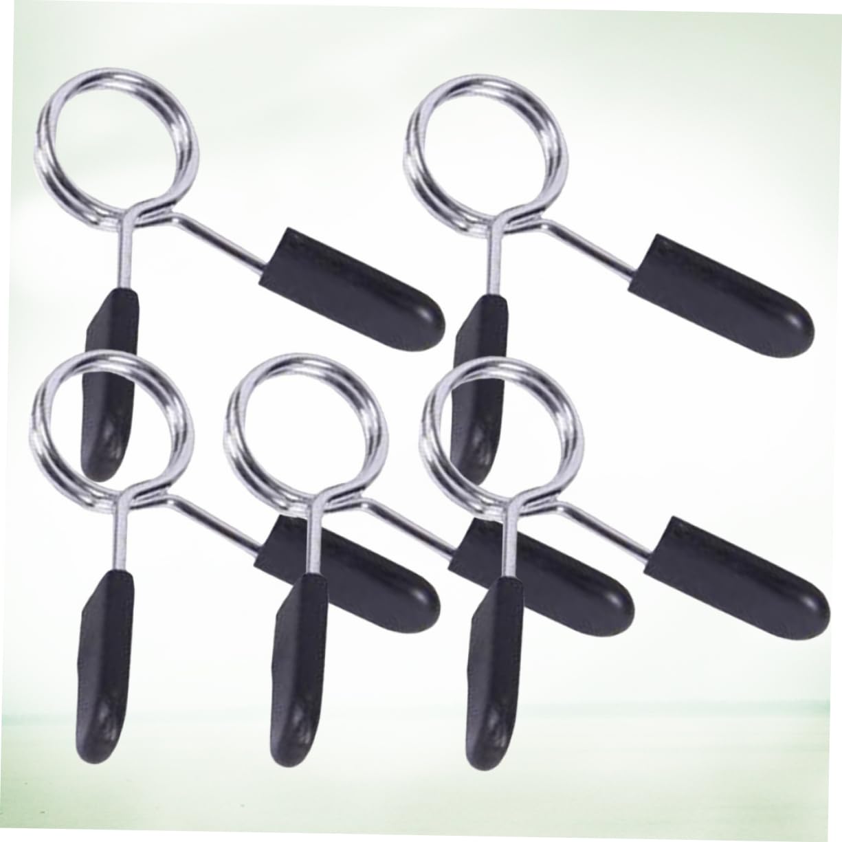 5pcs Barbell Spring Clip Collars, 1.18In Weight Lifting Clamps, Dumbbell Collar Spring Clips for Gym, Powerlifting, Cross Fit, Weightlifting