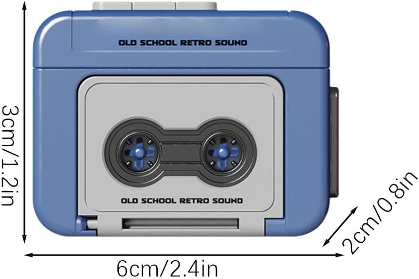 Generic Cassette Backpacks, Creative Mini Tape Recorder Keychain Portable Retro Recorder Keychain, Retro Player Pendant