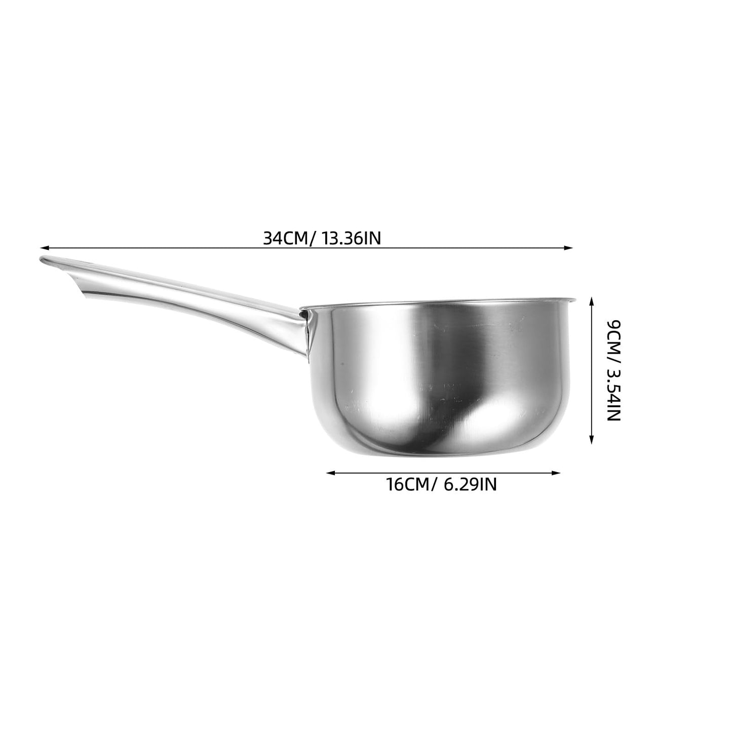 Yardwe Stainless Steel Soup Spoon Large Water Ladle with Long Handle 13.4 Inch Metal Kitchen Scoop for Cooking and Serving in Home and Restaurant