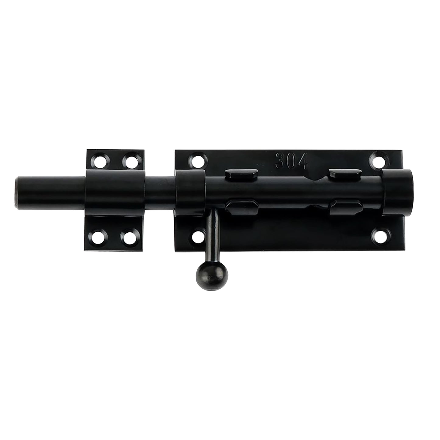 Alise Slide Lock SUS304 Stainless Steel Gate Latch, Slide Bolt Latch,Thickened Heavy Door Latch Lock,6 Inch Black Barrel Bolt Latch, Security Slide Latch Lock
