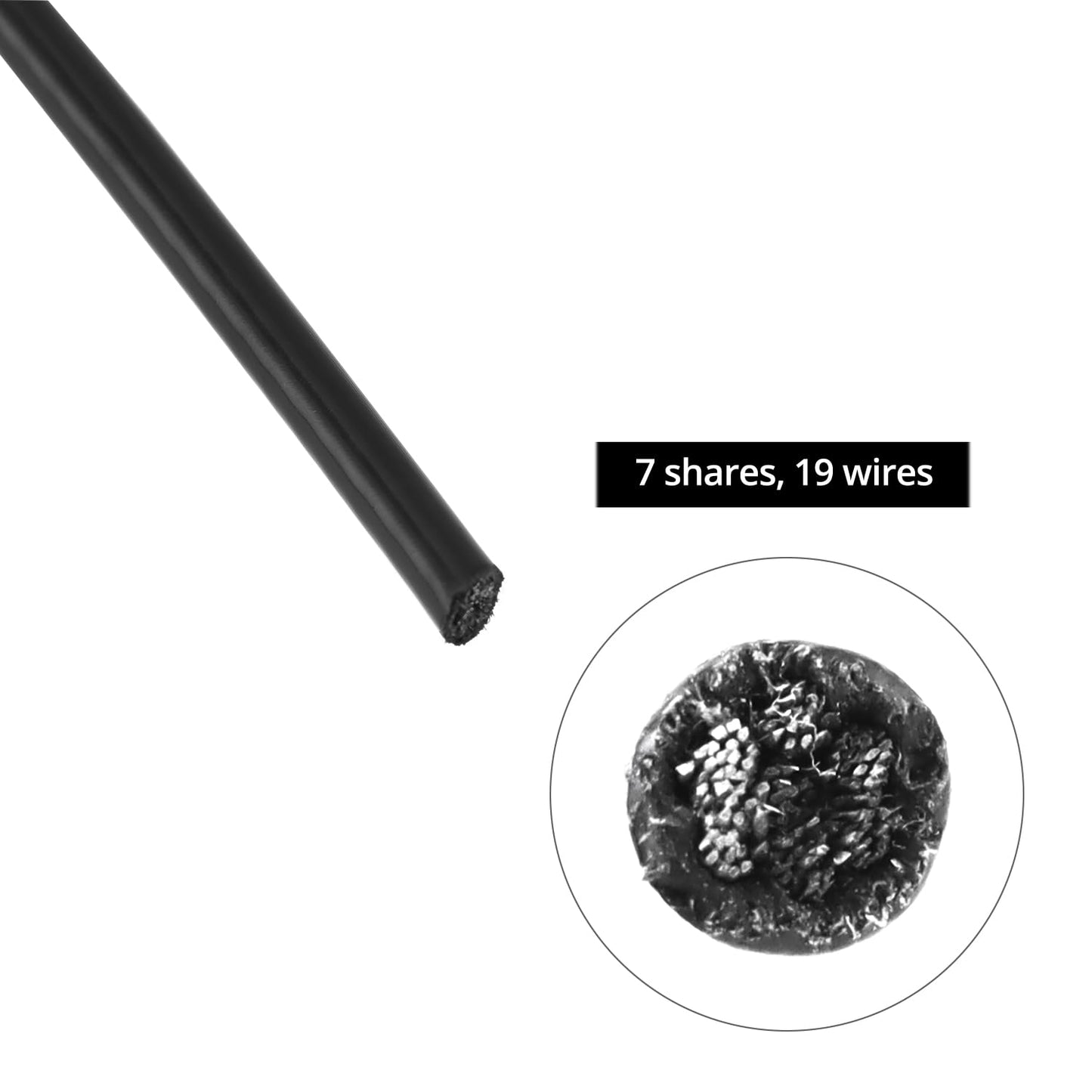 QWORK Fitness Pulley Cable 197 Inch - Adjustable Home Gym Cable Pulley System Replacement, 500lb Capacity Steel Wire Rope for Pulley Machine Accessories