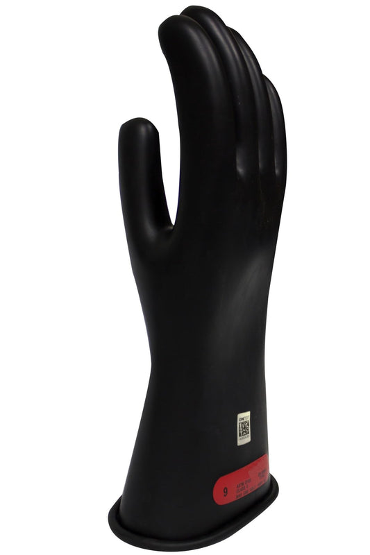 Enespro Class 0 Black Rubber Voltage Insulating Gloves, Max. Use Voltage 1000V AC/1500V DC, GC0B09