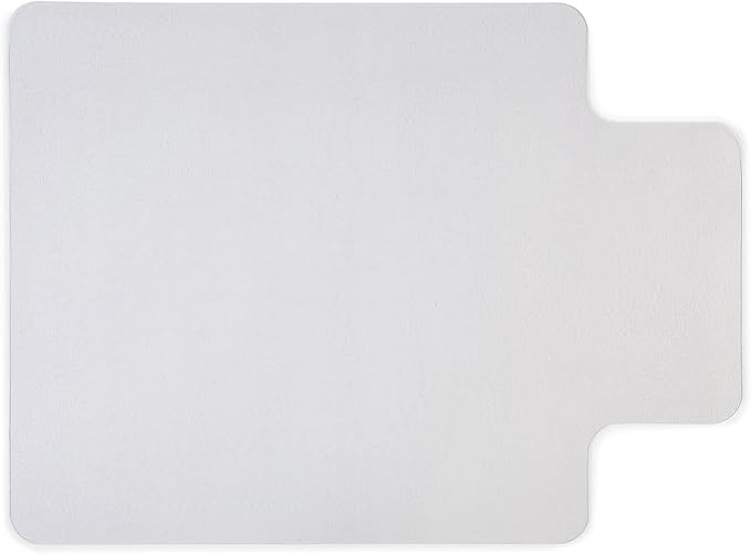 Staples Office Chair Mat, Clear Floor Mats with Lip, Hard Floors, Textured Underside, Extended Under-Desk Coverage, 48 x 36 Inch, Smooth Glide