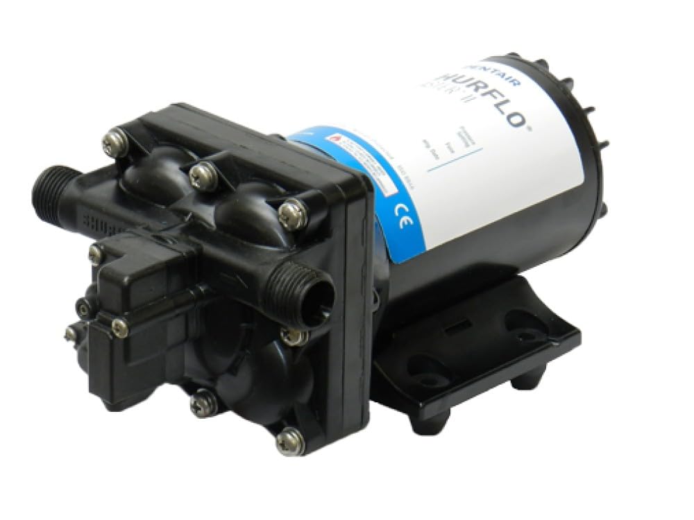 PENTAIR SHURFLO 4238-121-E07 Blaster II Washdown Pump, 12V Marine Diaphragm Pump, 3.5 GPM 45 PSI, Self Priming for Boat Deck RV Fresh Saltwater Cleaning