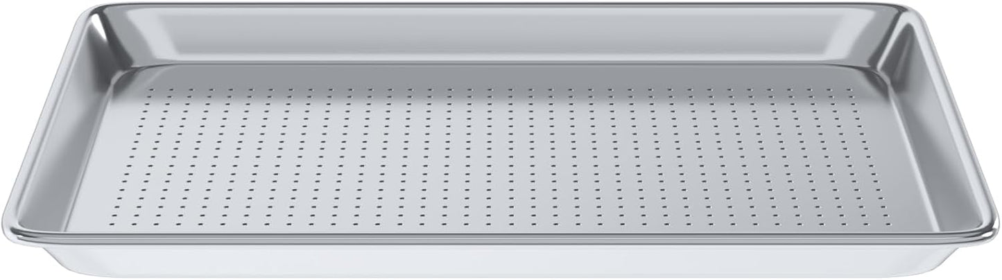 Skiennix 19 Gauge Half Size Perforated Aluminum Bun Sheet Pan - 13 in. x 18 in. for Even Baking